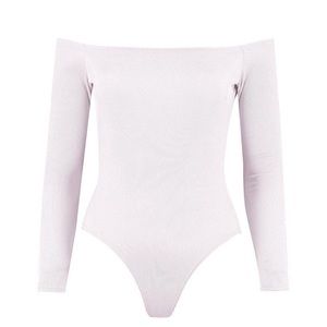 Ribbed off the shoulder bodysuit